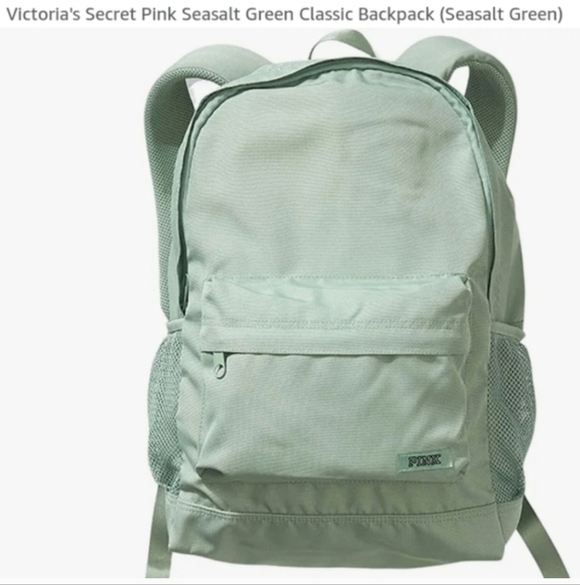 Victoria\'s Secret Pink Seasalt Green Classic Backpack Fits 15\